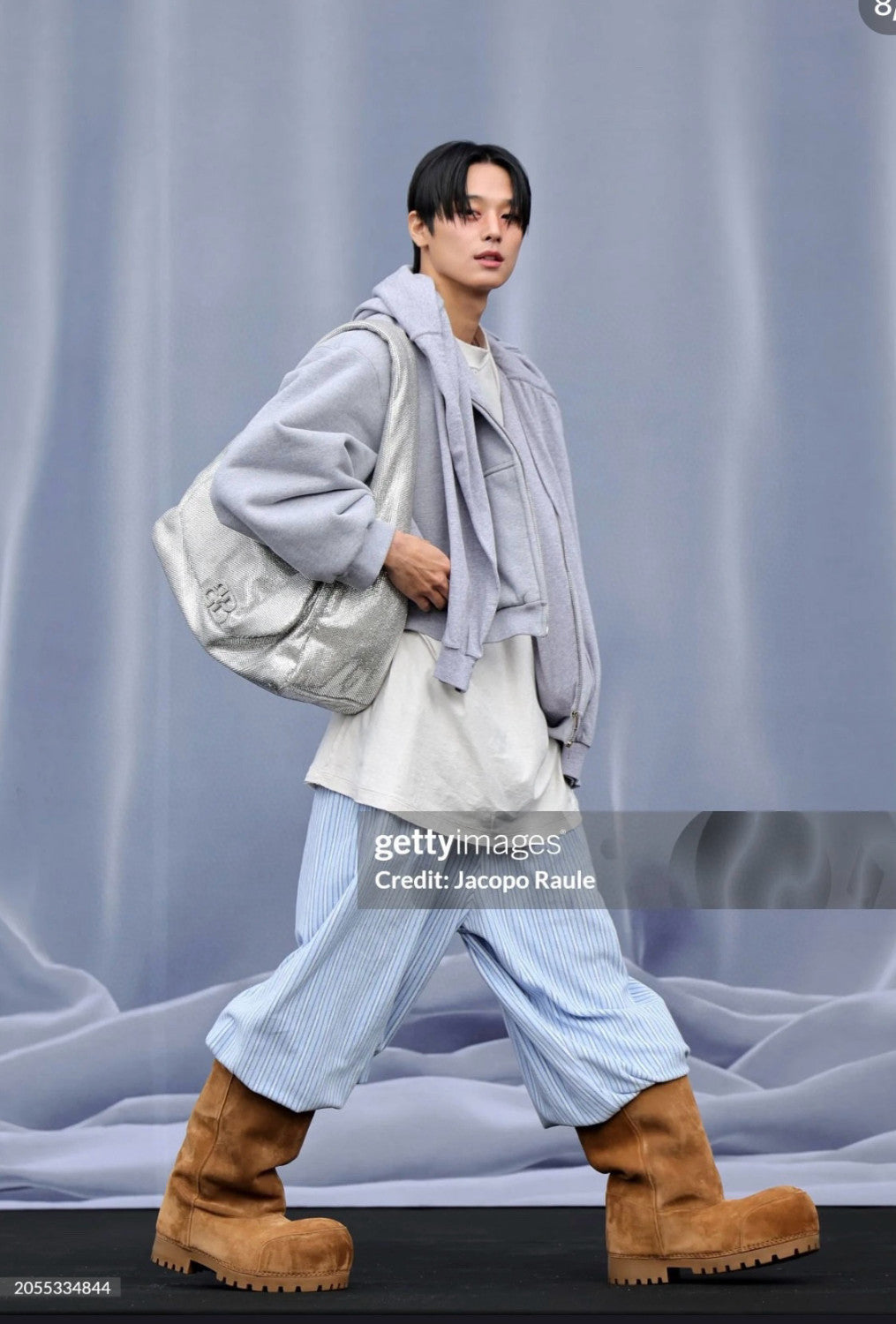 Balenciaga Men's Women's Striped Solid Color Elastic Waist Drawstring Loose Straight Spring & Autumn Casual Pants Ngvp #1167