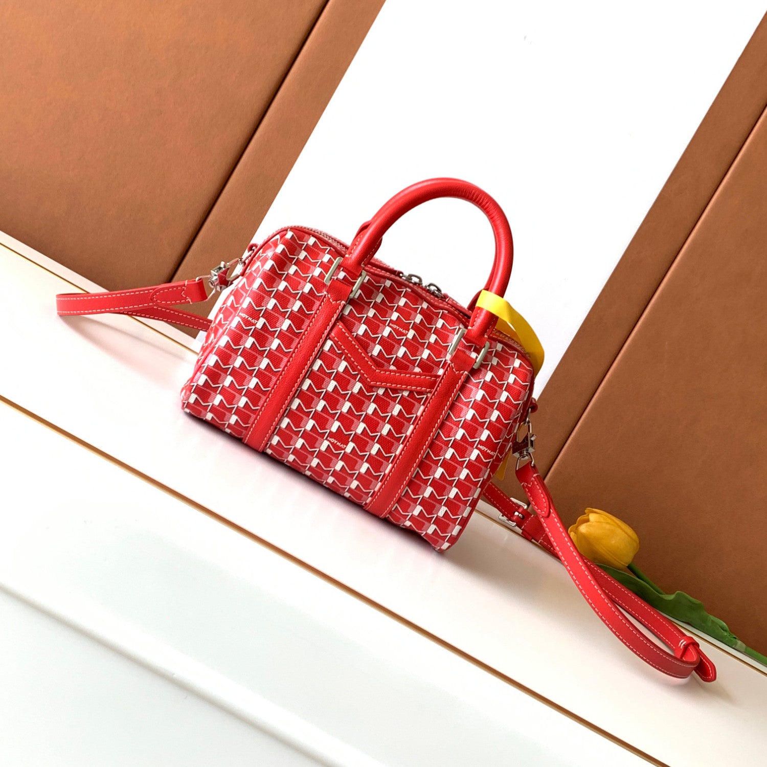 Moynat M Canvas Women's Fashion Classic M-Shaped Cut Adjustable Detachable Shoulder Strap Travel Bag Handbag Shoulder Bag Bags #78756
