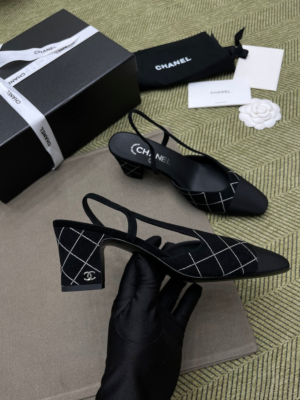 Chanel Women's Spring/Fall Fashion Casual Round-Toe Slip-On High-Heel Chunky-Heel Flat Casual Shoes #78772