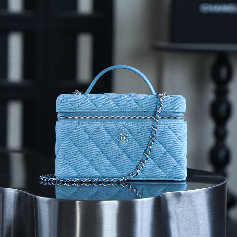 Chanel Women's Solid Color Chain Shoulder Strap Lambskin Shoulder Tote Cosmetic Bag Bags #76486
