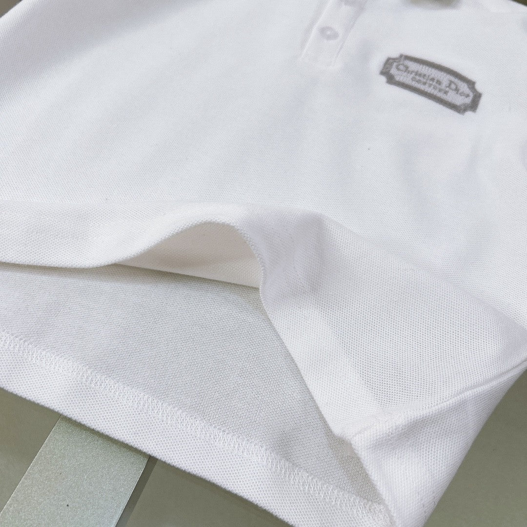 Dior Kid's Summer Christian Dior Embroidered Casual Pullover Fitted Short Sleeve Lapel Polo Shirt #31283