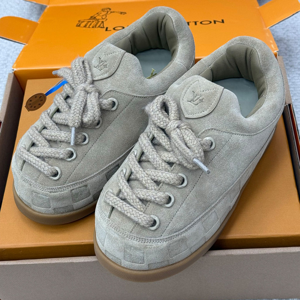 Louis Vuitton Lv Yeti Lace-up Shoes For Men And Women Autumn/winter Printed Patchwork Round-toe Chunky Suede Warm Boots Couples' Shoes #81455