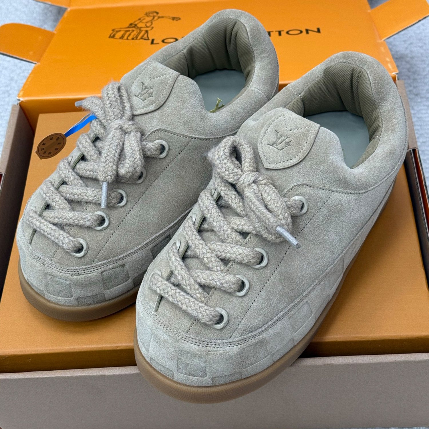 Louis Vuitton Lv Yeti Lace-up Shoes For Men And Women Autumn/winter Printed Patchwork Round-toe Chunky Suede Warm Boots Couples' Shoes #81455