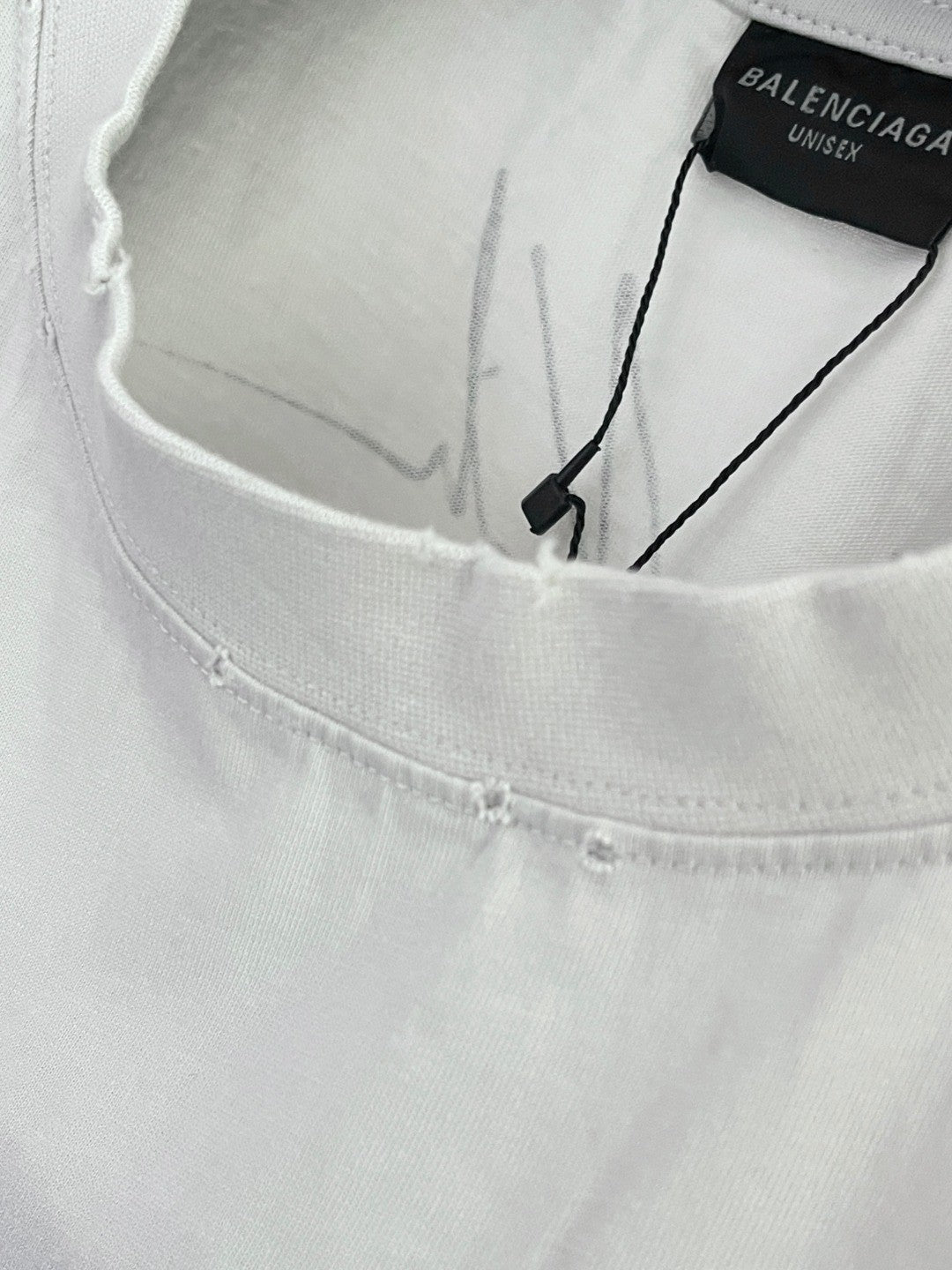 Balenciaga Nicole Kidman Ambassador Signature Portrait Men's Women's Summer Solid Color Pleated Washed Casual Loose Short Sleeve NICOLE BOXY T-Shirt Ngvp #1482