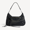 Balenciaga Men's Le City Moto Medium In Black Retro Nylon Motorcycle Bag Stylish Casual Crossbody Shoulder Bag #194664