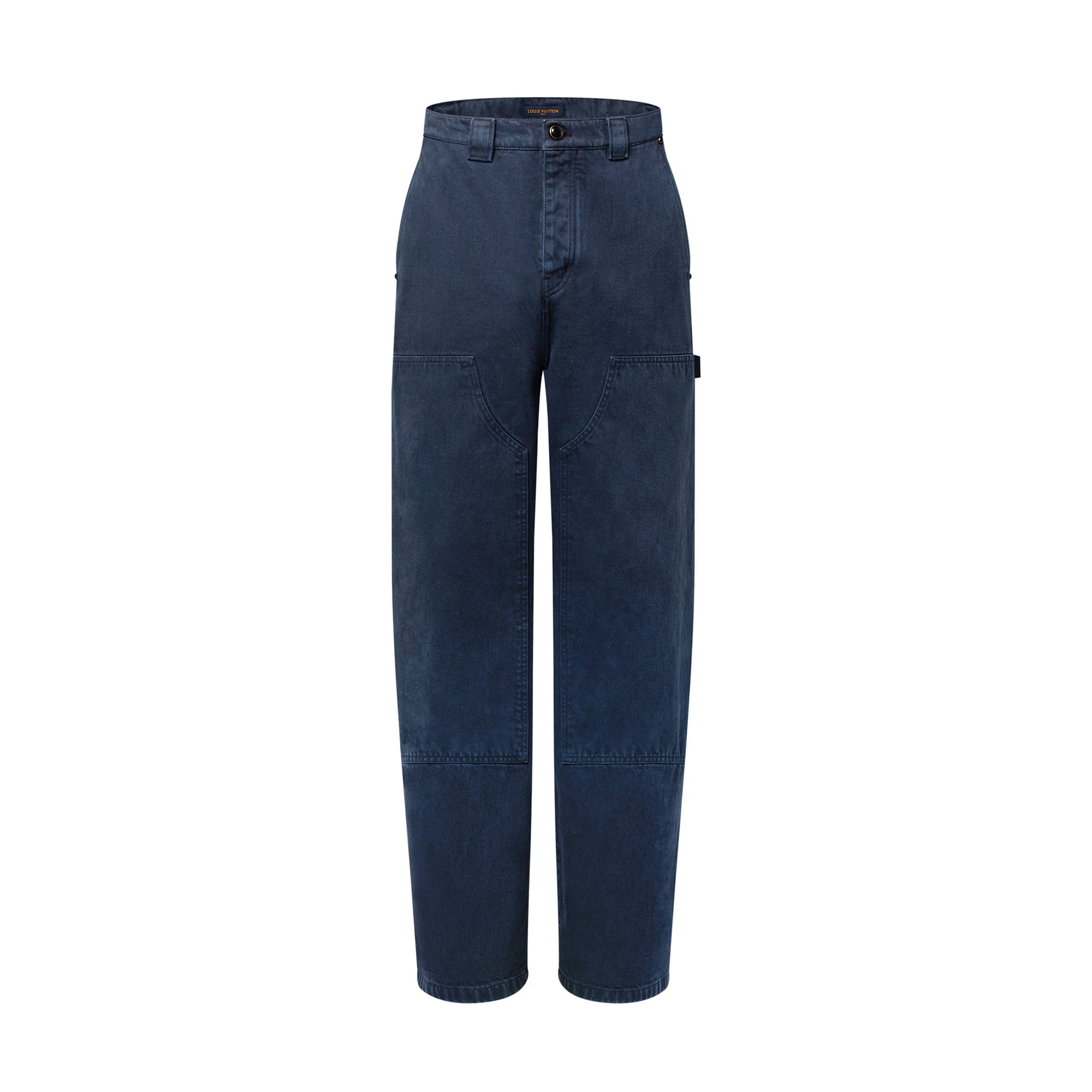 Louis Vuitton Men's Spring/Autumn Solid Colour Embroidered Letter Print Pocket Single-Breasted Long-Sleeved Denim Jacket and Casual Denim Trousers Pants Set Suit #77632