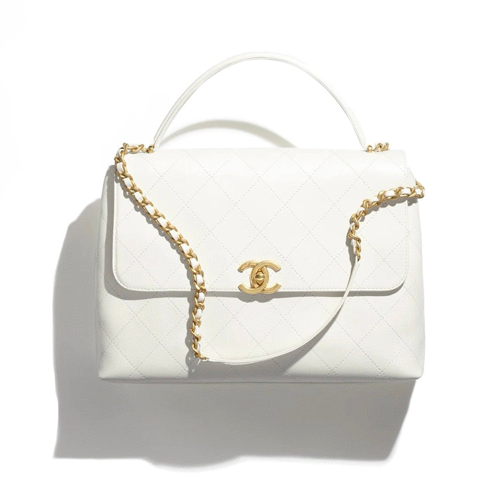 Chanel Women's Fashion Classic Solid Color Diamond Quilted Handle Top Closure Briefcase Chain Bag Bags #78965