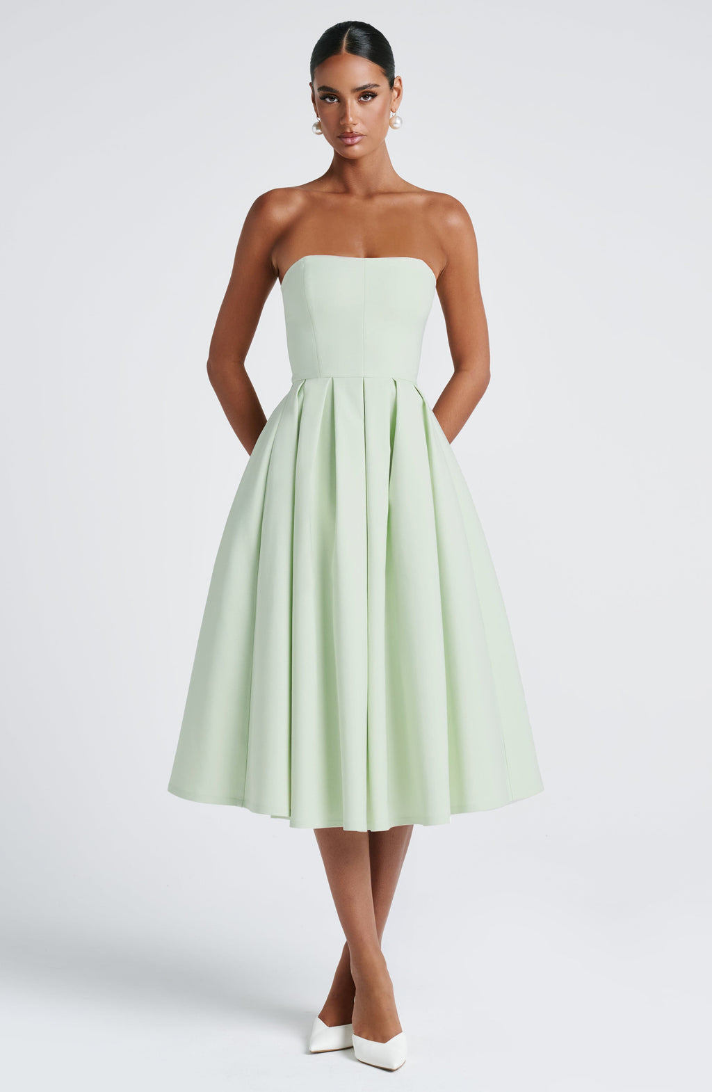 Edith Midi Dress - Mint