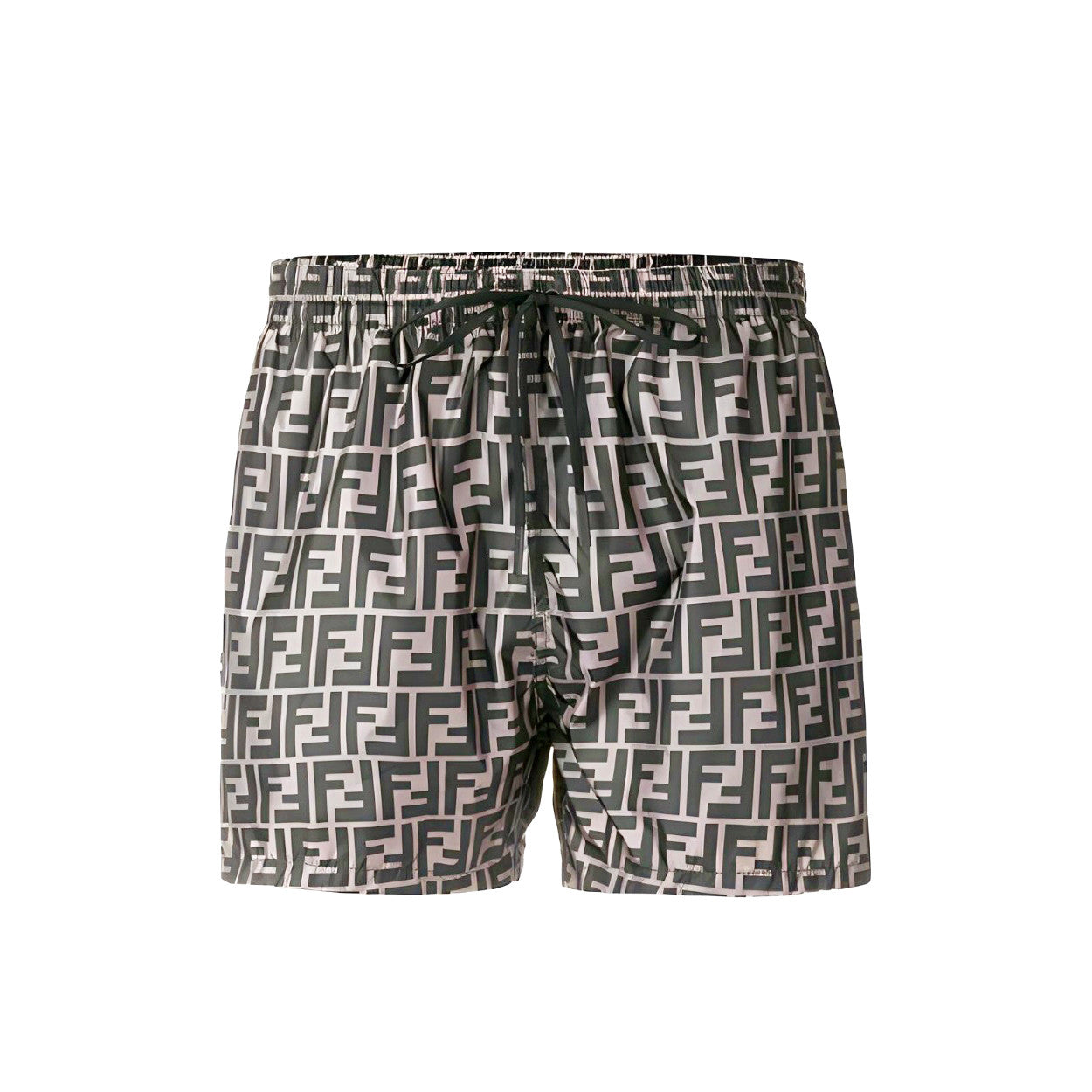 Fendi Men's Summer Solid Colour Letter Logo Print Bermuda Shorts #76237