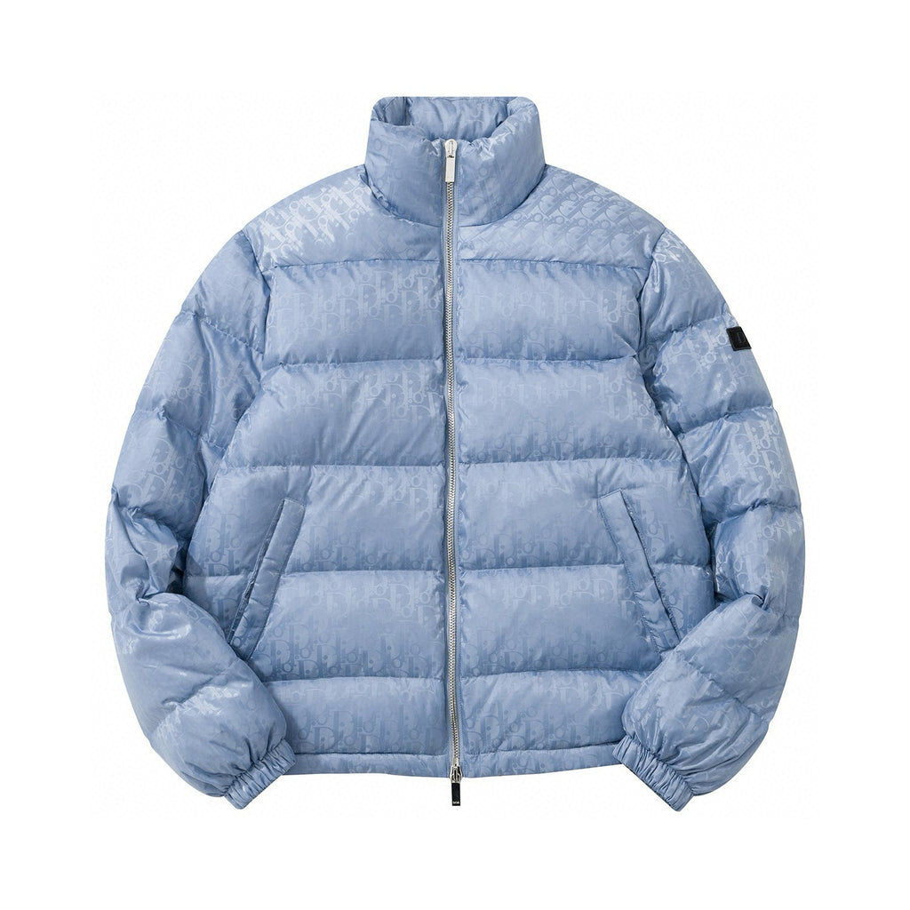 Dior Oblique Long Sleeve Zip Puffer Down Jacket #96496