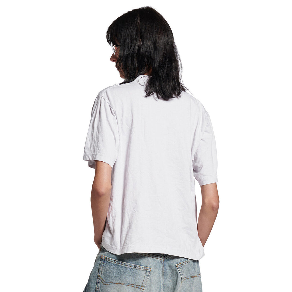Balenciaga LUXURY SCRIPT Men's And Women's Summer Fashion Casual Crew Neck Pullover Vintage Plain Weave Knit Fabric Loose Fit Short Sleeve T-Shirt #79163