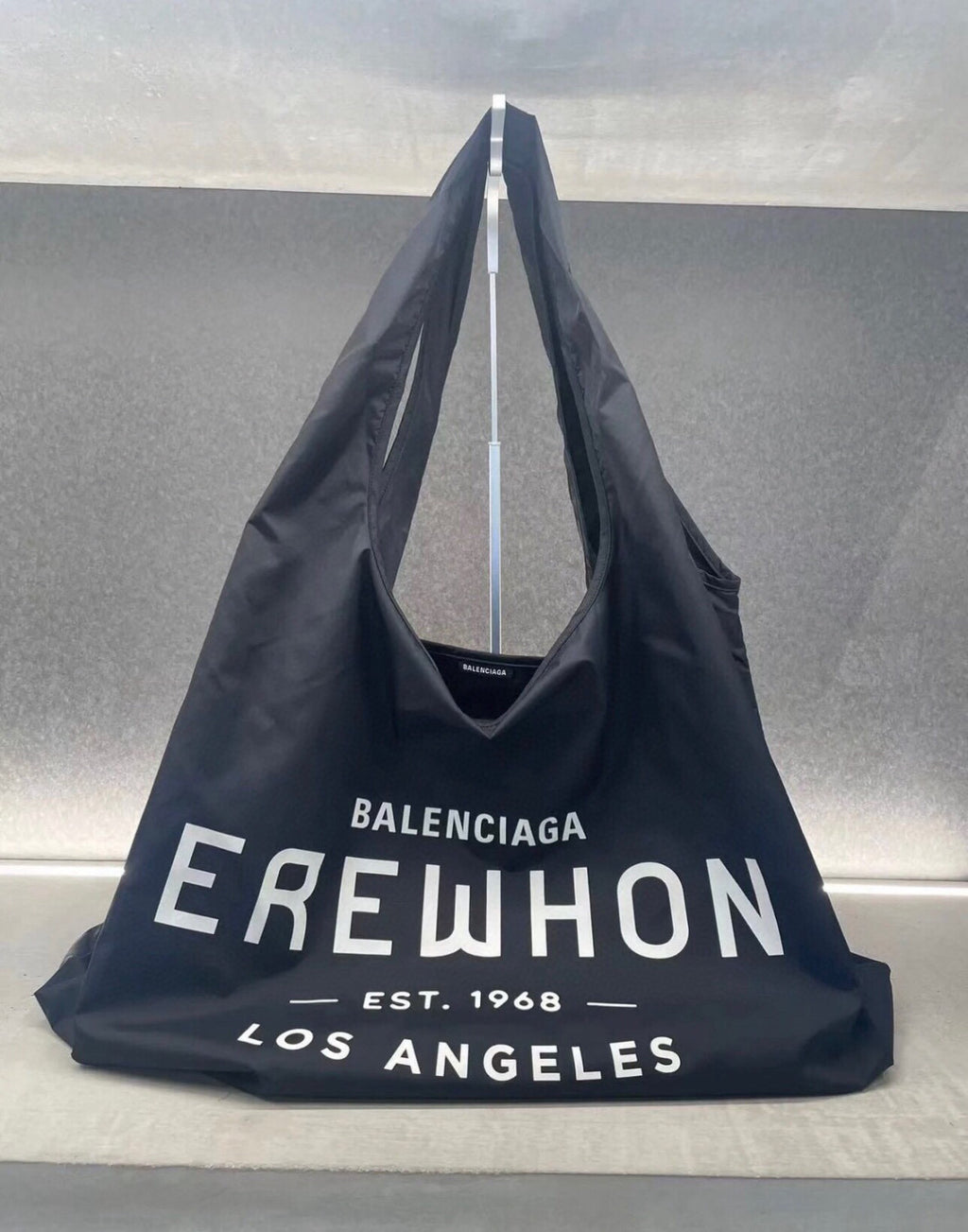 Balenciaga Men's Solid Color Letter Printed Nylon Shopper Handbag Tote Bag Bags #75822