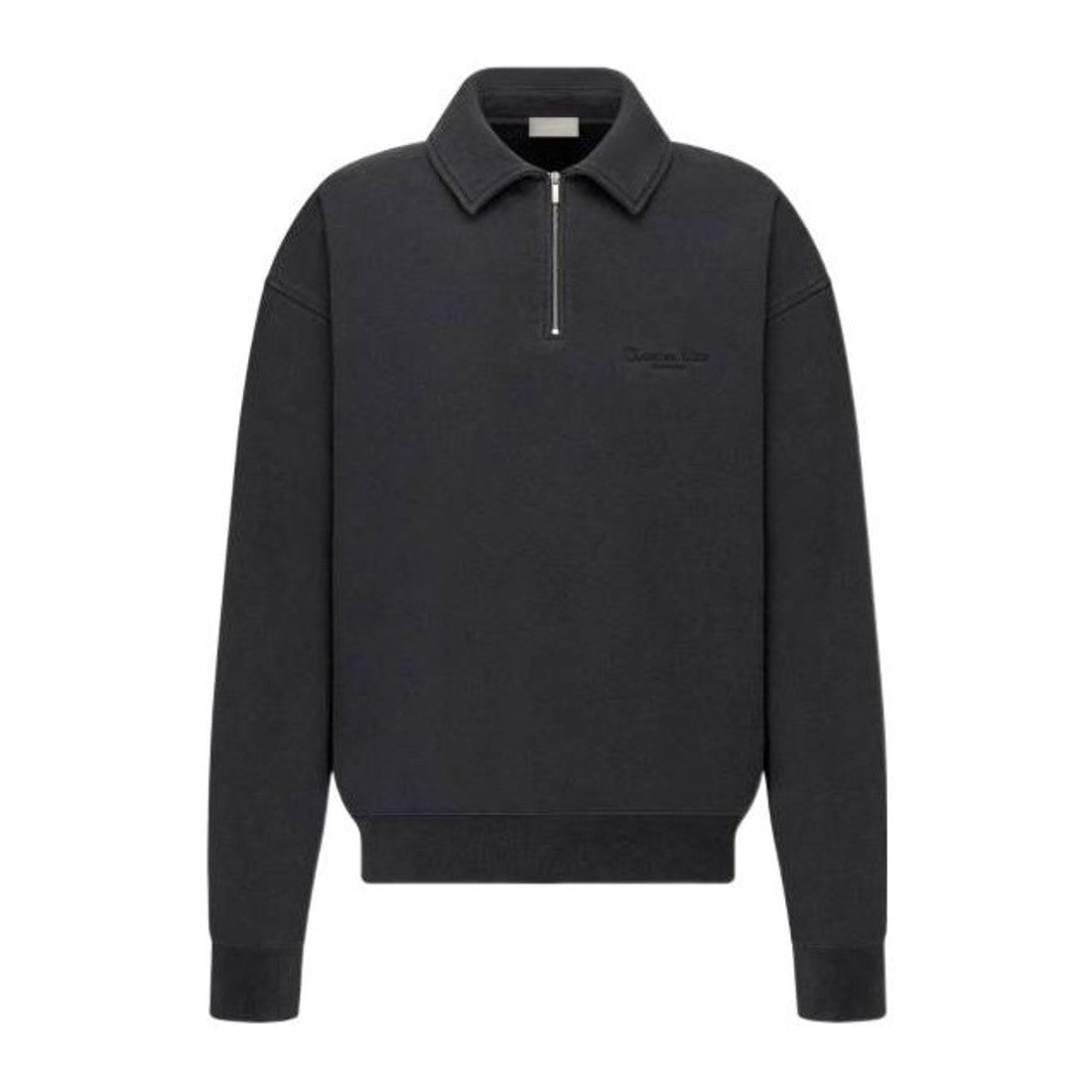 Dior Men's Autumn Grey Polo Neck Long Sleeve Sweatshirt Casual Pants Set Suit #97387
