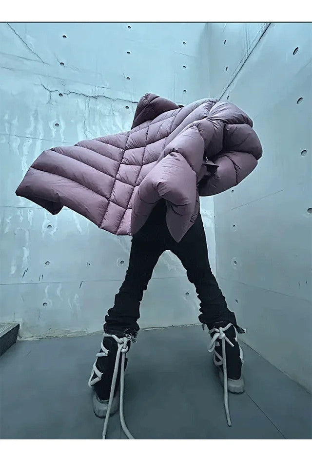 Rick Owens Women's Men's Fall And Winter Green Oversized Down Jacket Luxury Temperament Simple Trend Warm Down Jacket Ngvp #2498
