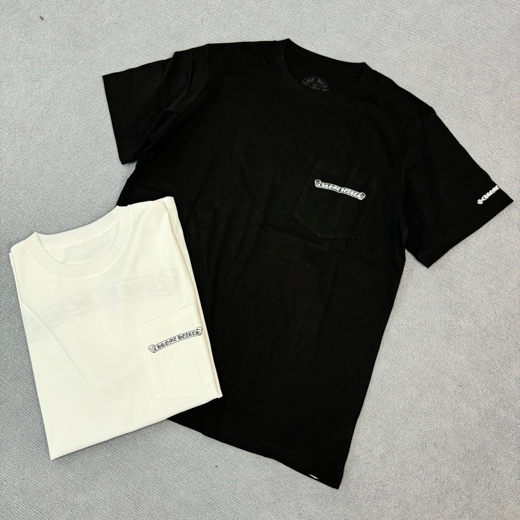 Chrome Hearts Men's Summer Solid Color Sanskrit Print Round Neck Cotton Short Sleeve T-Shirt #77169