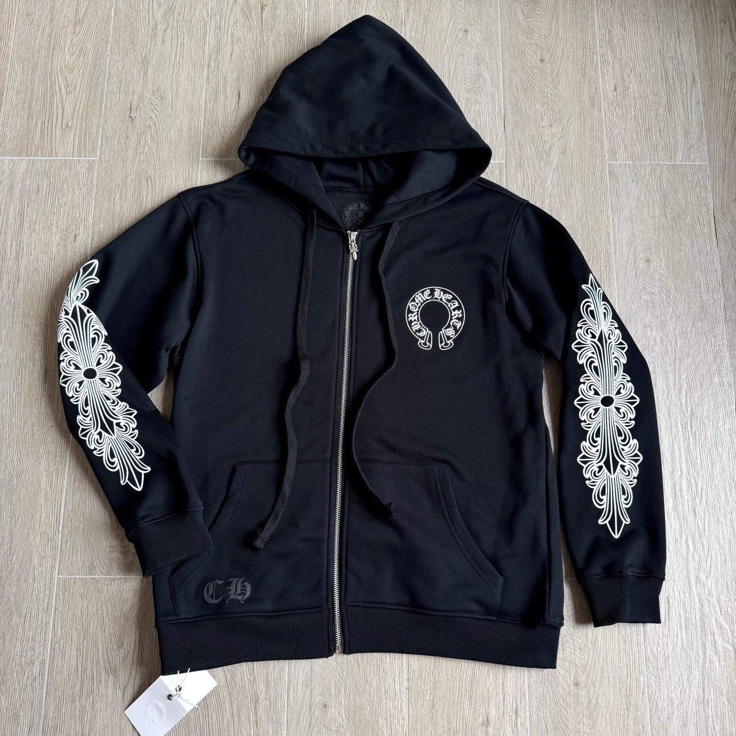Chrome Hearts Side Floral Leg Pattern Hooded Sweatshirt Pants #375724