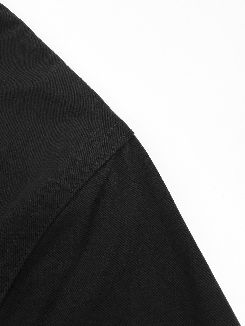 SAINT LAURENT  LE CASSANDR Men's Spring/Fall Fashion Casual Solid-Color Long-Staple Combed Cotton Collared Single-Breasted Long-Sleeve Embroidered Logo Shirt Jacket #78998