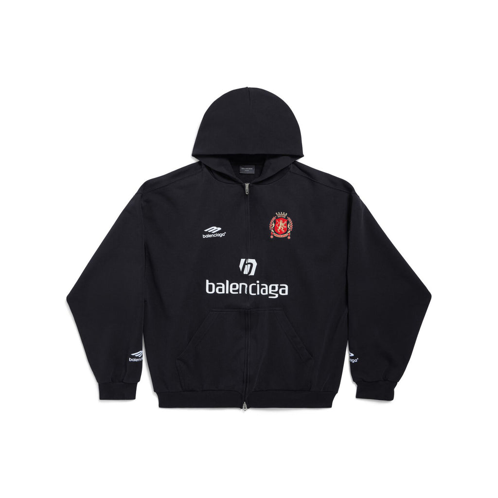 Balenciaga Men's And Women's Spring And Autumn Letter Print Logo Embroidered Knitted Fabric Hooded Zipper Sweatshirt  Jacket#77962