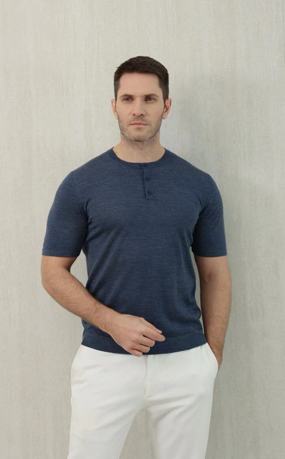 Loro Piana Top-quality Version Men's T-Shirt Cotton#375406
