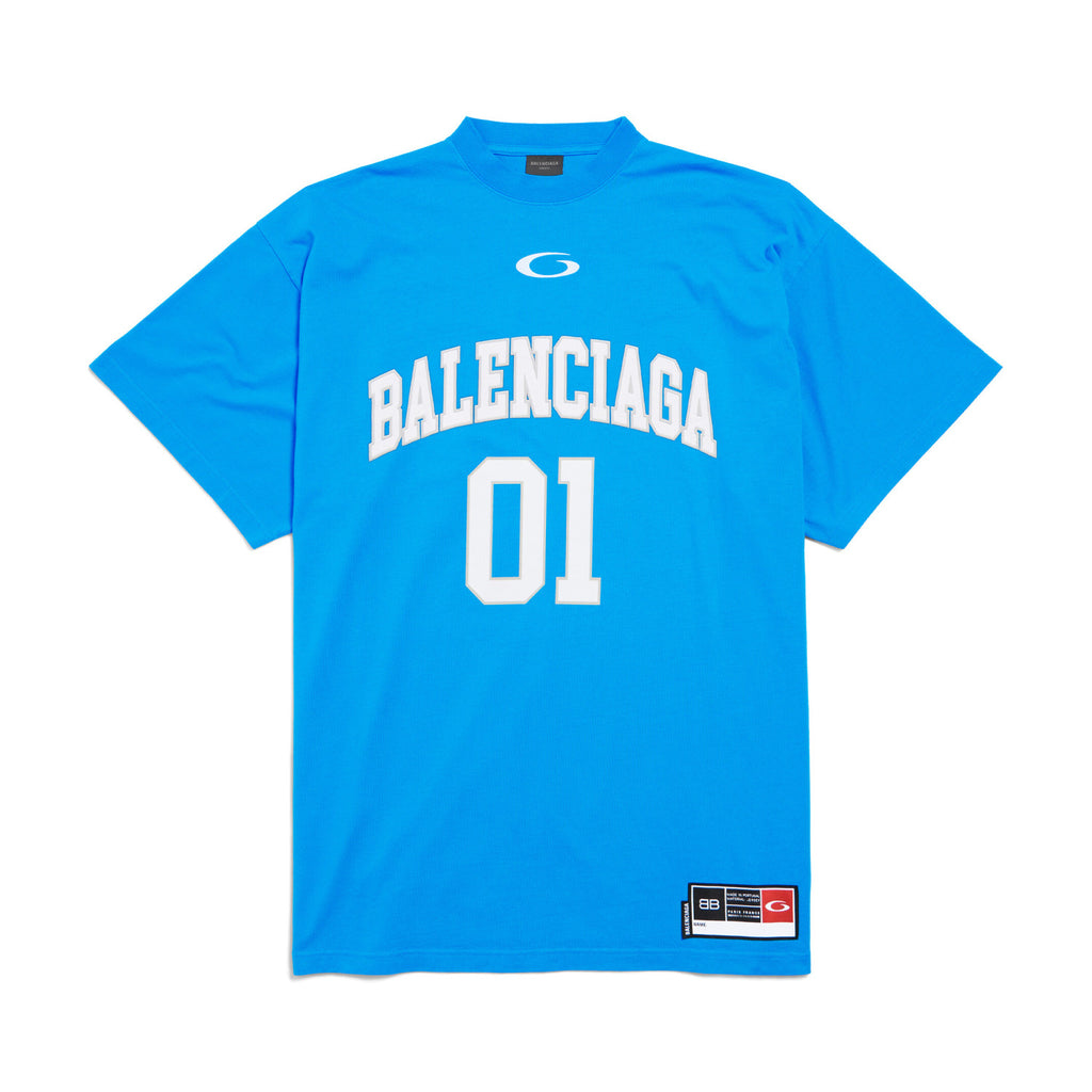 Balenciaga Men's Summer Letter Logo Print Round Neck Regular Fit Short Sleeve T-Shirt #74579