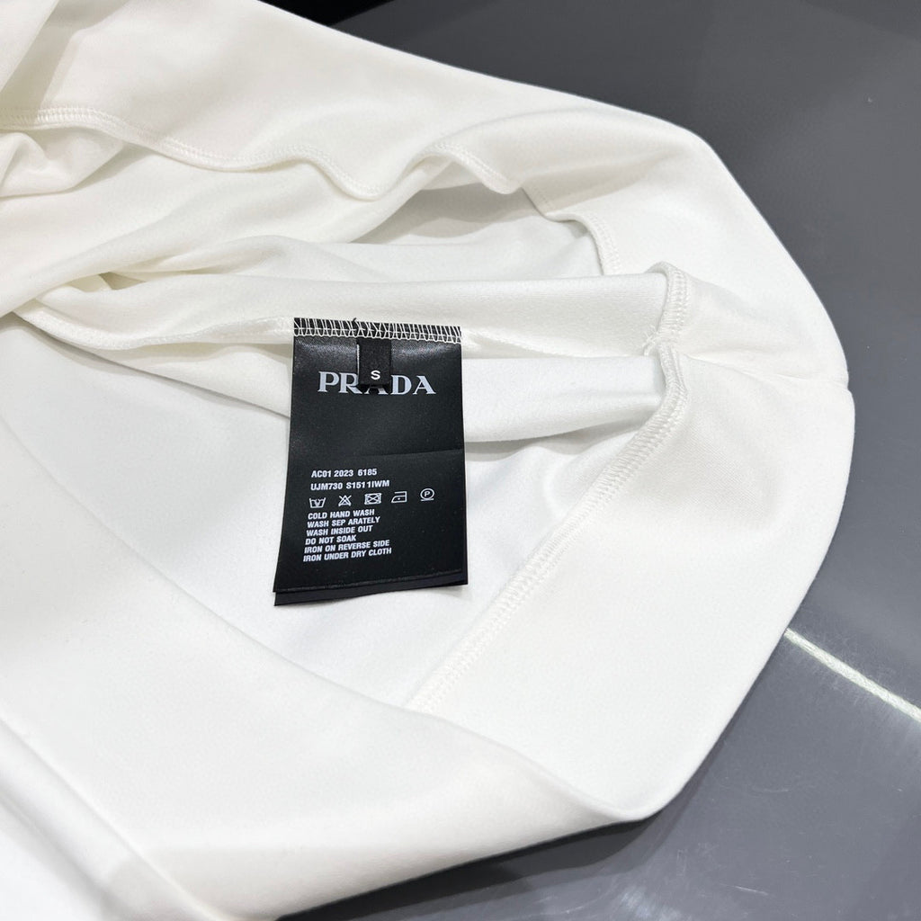 Prada Cotton round neck short sleeve T-shirt #96677