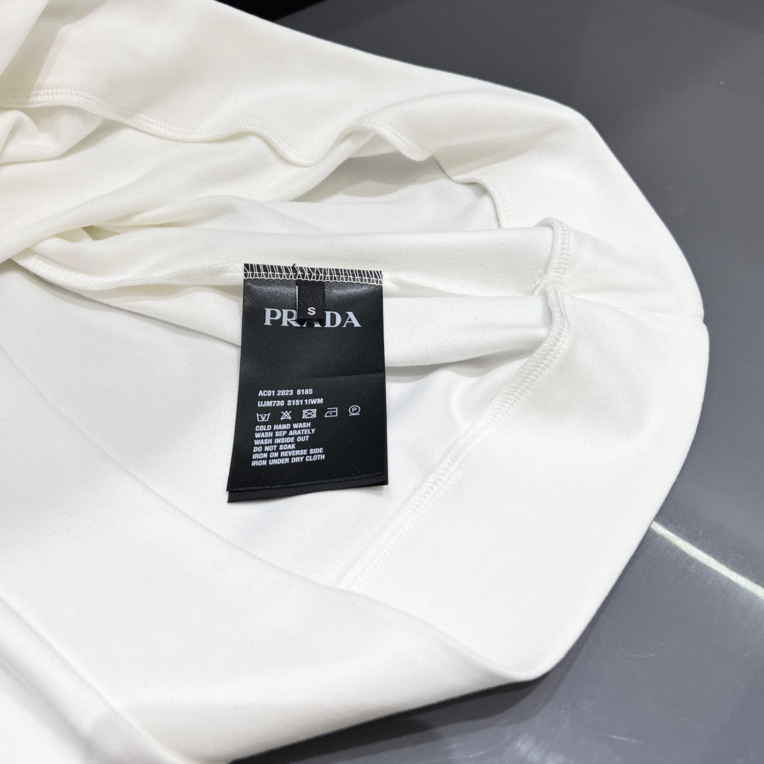 Prada Cotton round neck short sleeve T-shirt #96677
