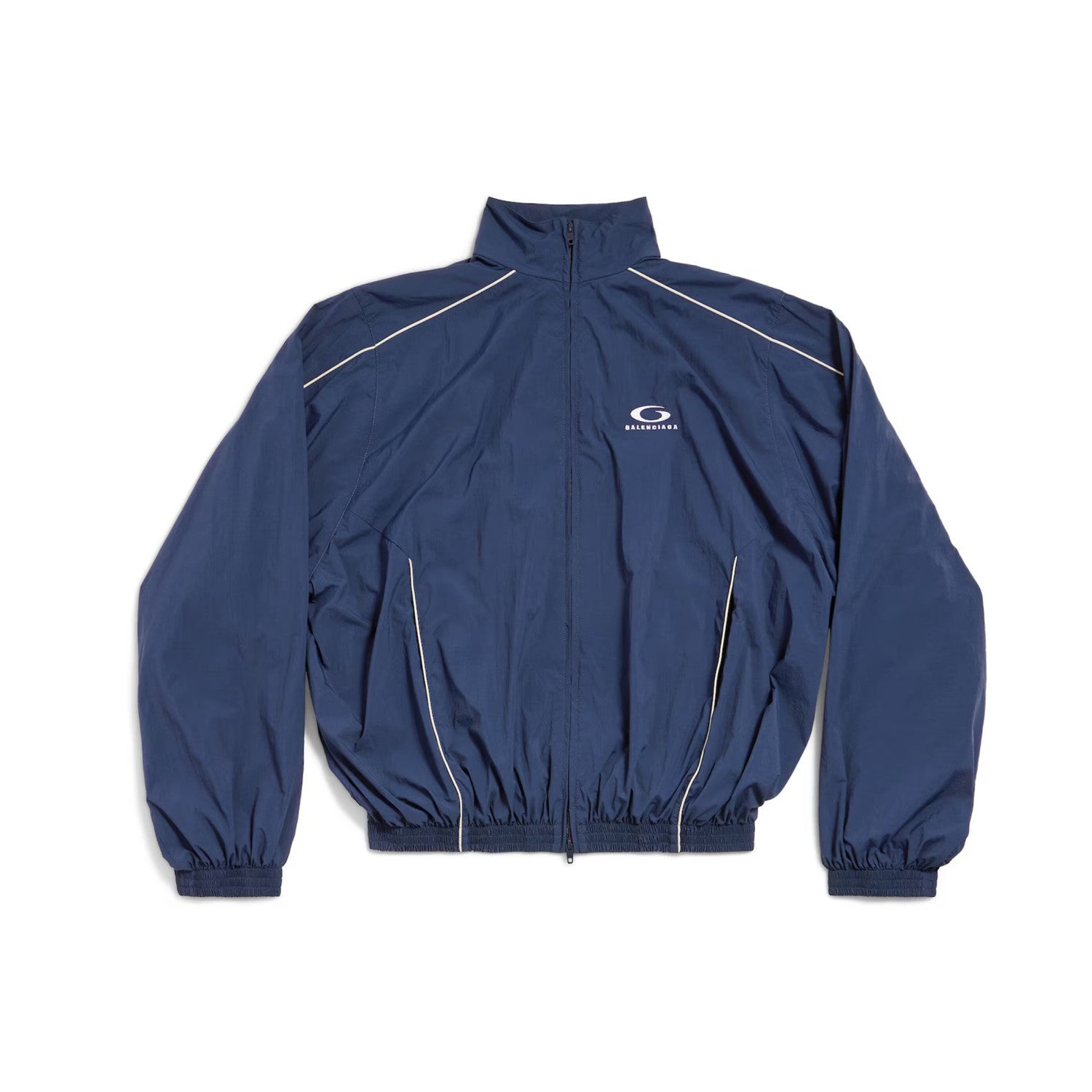 Balenciaga Men's Spring And Autumn Solid Color Loop Sports Icon Embroidered High Neck Long Sleeve Loose Fit Tracksuit Jacket #71873