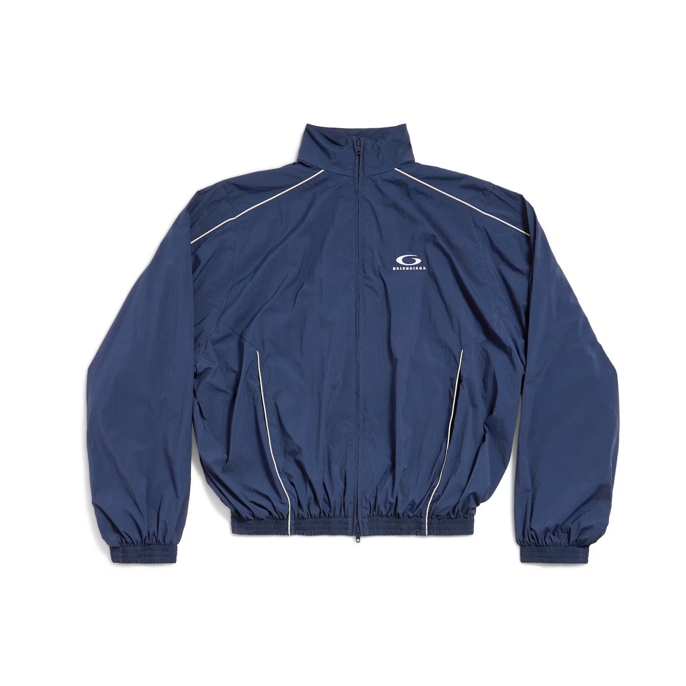 Balenciaga Men's Spring And Autumn Solid Color Loop Sports Icon Embroidered High Neck Long Sleeve Loose Fit Tracksuit Jacket #71873