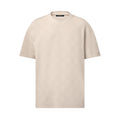Louis Vuitton Men's Summer Solid Color Checkered Print Terry Fabric Crew Neck Short Sleeve T-Shirt #77881