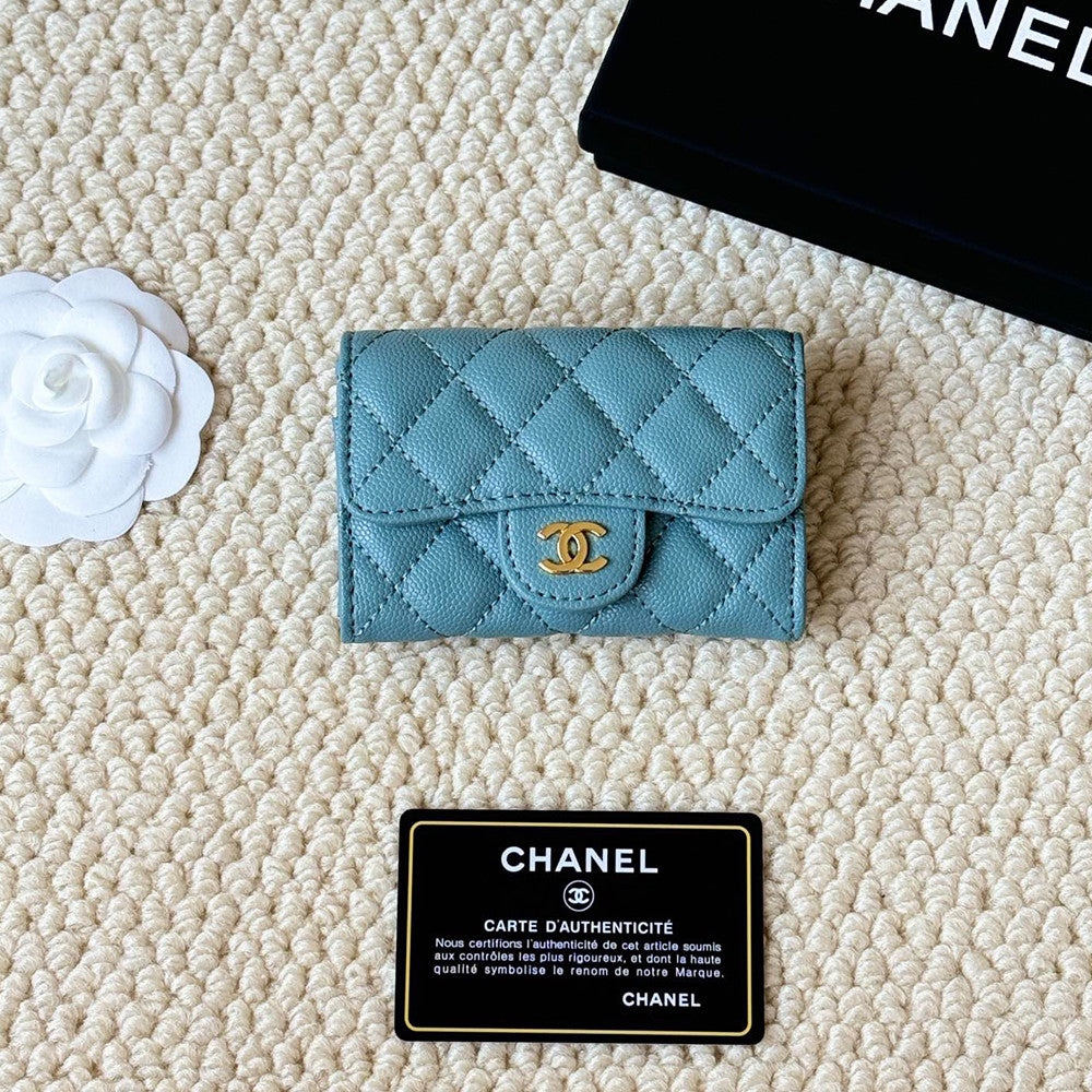 Chanel Classic Card Holder New Black Cf Caviar Calfskin Flap Card Holder With Gold Buckle Ap0214  Bag Bags #196876