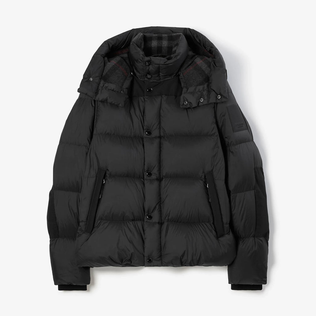 Burberry Men's And Women's Winter Single Breasted Zip Up Detachable Sleeve Nylon Puffer Down Jacket #97742