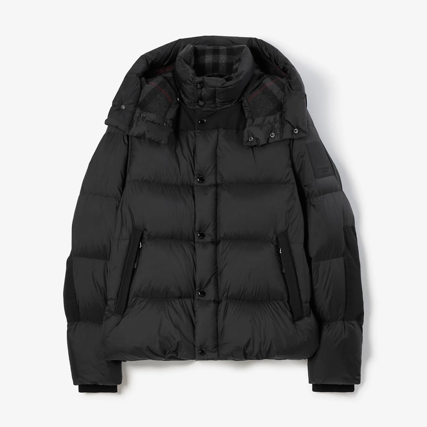 Burberry Men's And Women's Winter Single Breasted Zip Up Detachable Sleeve Nylon Puffer Down Jacket #97742