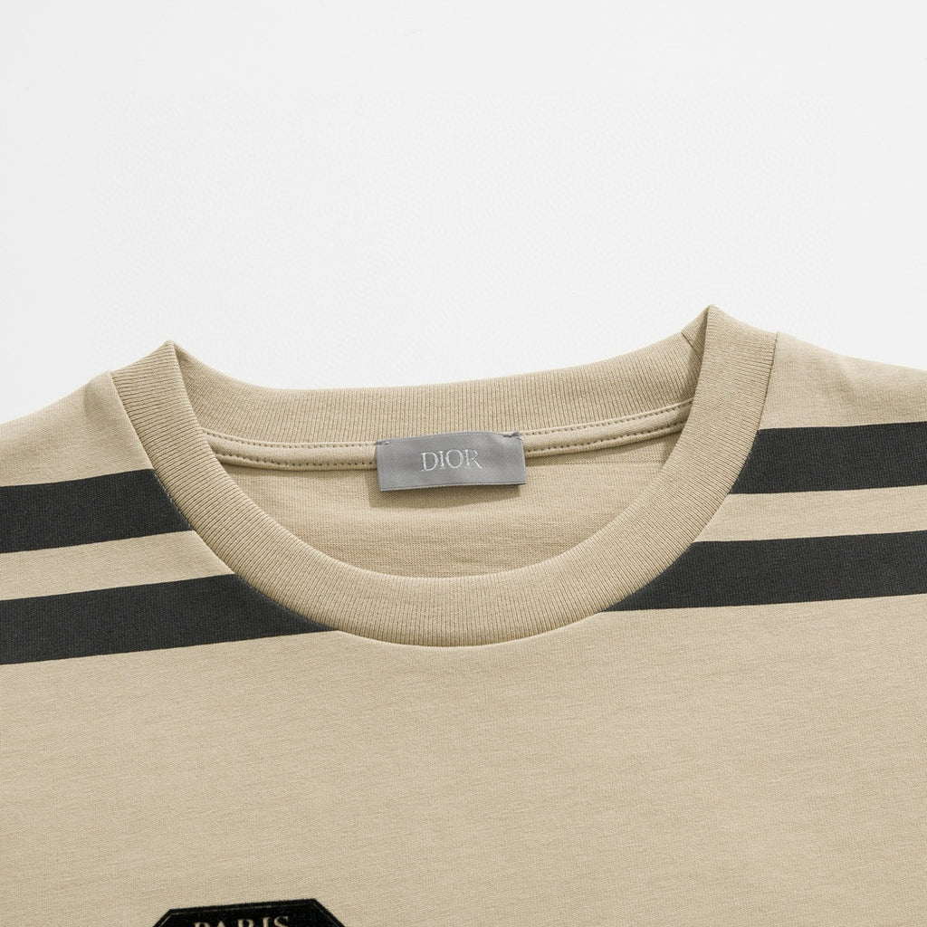 Dior Men's Summer Solid Color Letter Logo Printed Loose Round Neck Short Sleeve T-Shirt #98448