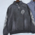 Chrome Hearts Half Zipper Sweatshirt Couple Style Pure Cotton #333458