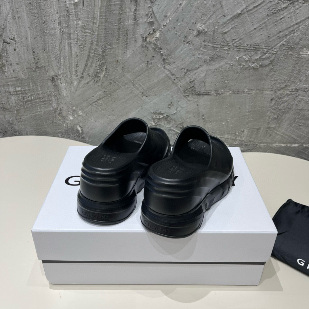 Givenchy Women's Summer Rubber Bottom Hollow Out Solid Color Thick Bottom Slope Heel Slippers Casual Shoes Heel High 10cm #81335