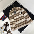 Chrome Hearts Men's And Women's Models Genderless Fall And Winter Tweed Plaid Loose Casual Versatile Long Sleeved Shirt Jacket #97199