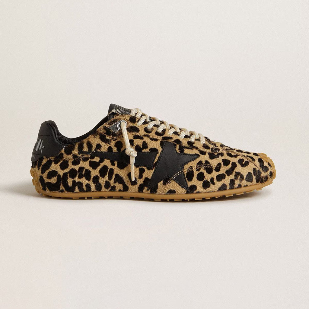 Golden Goose Women's Spring/Fall Fashion Casual Round Toe Lace Up Flat Low Top Nylon Leather Blend Retro Star Decorated Marathon Series Sneakers Shoes #79381