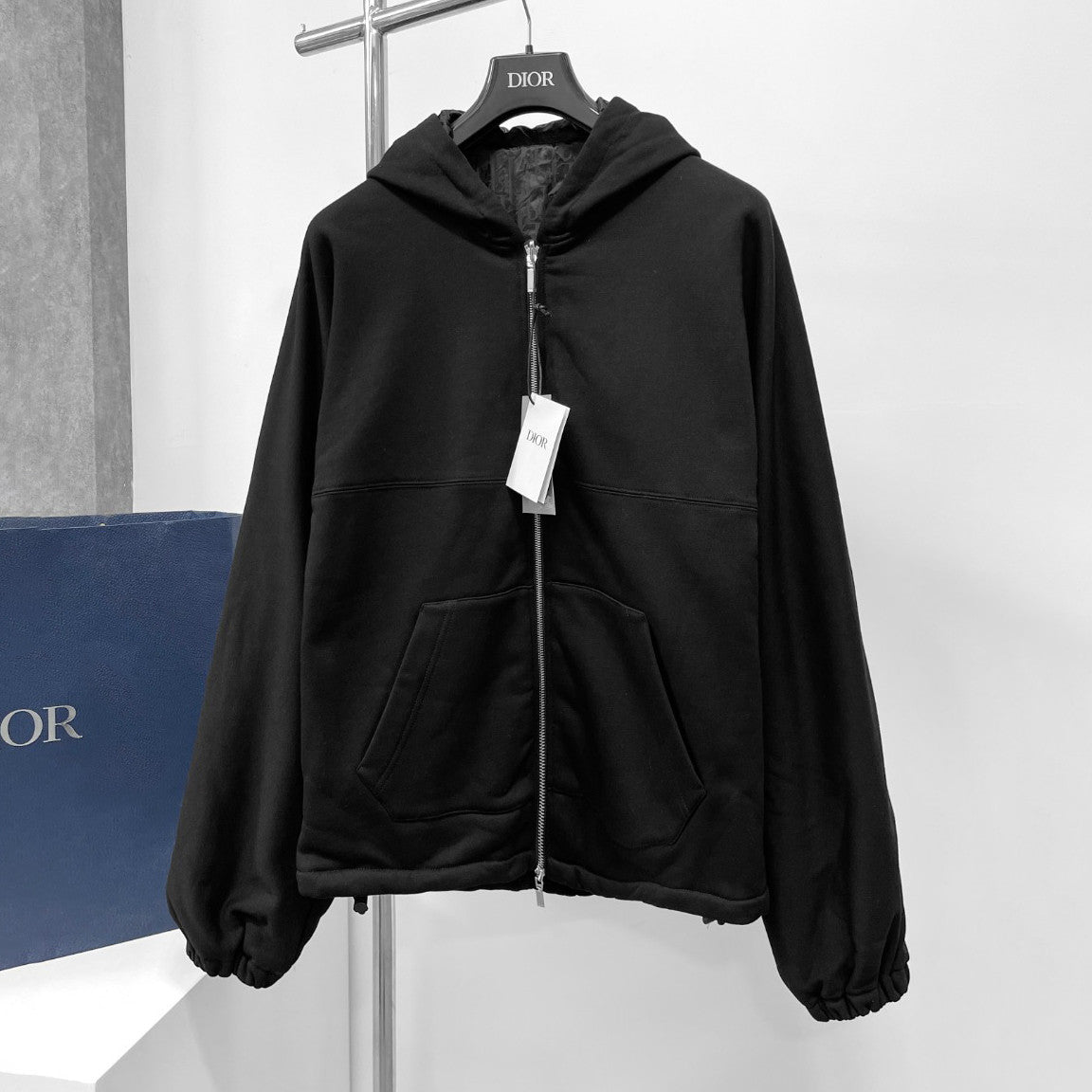 Dior Men's Fashion Casual CD Double Sided Hooded Zipper Long-Sleeve Sports Jacket #78595