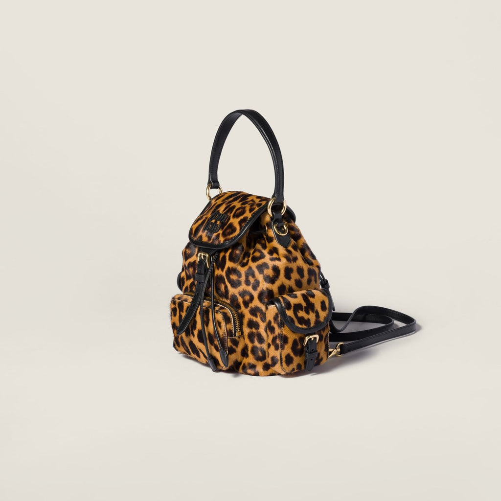 MiuMiu Honey Printed Leather Backpack #334714