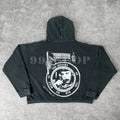 Enfants Riches Deprimes  My Role in the Histort of  War  Washed Distressed Hooded Sweatshirt #333687