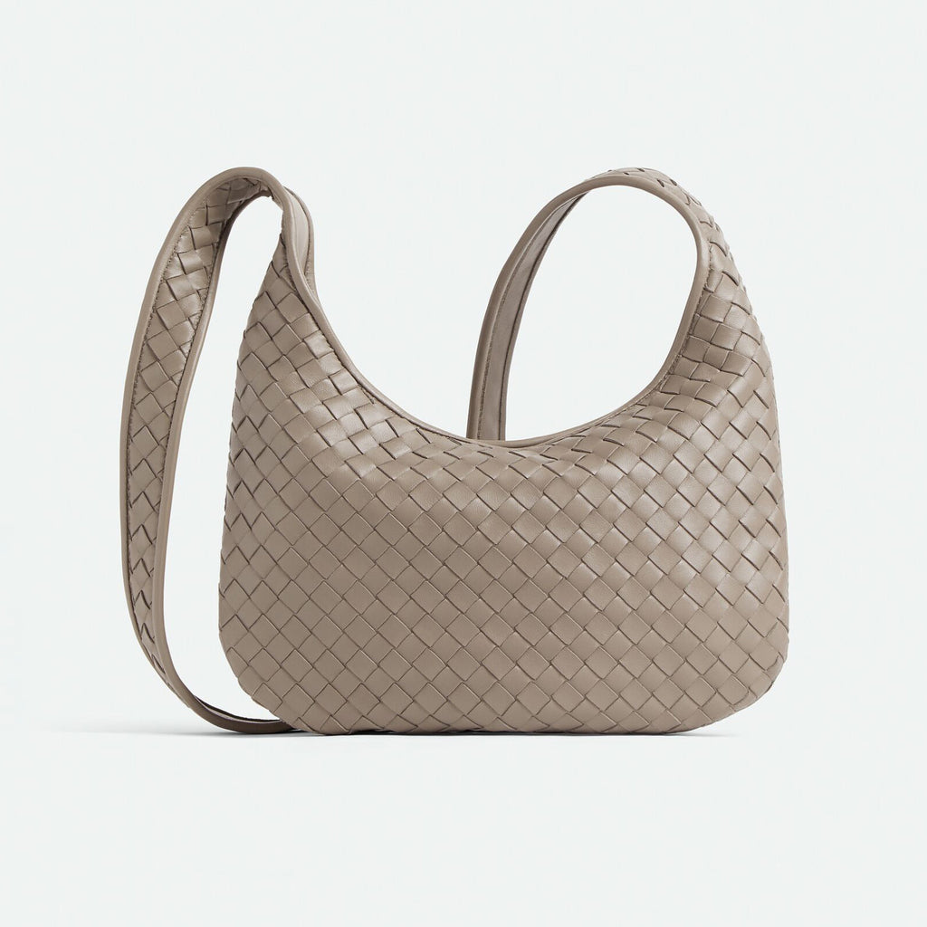 Bottega Veneta  Small Veneto Men's And Women's Fashionable Simple  Classic Checkered Weave Solid Color Leather Crossbody Bag And Handbag Bags 836918V5RI12816 #78345