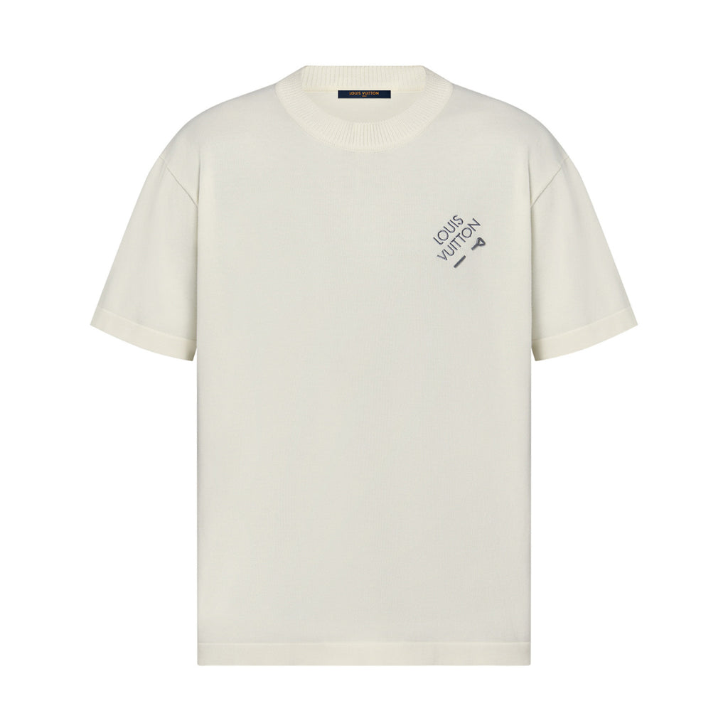 Louis Vuitton Men's Summer Embroidered Logo Round Neck Cotton Short Sleeve T-Shirt #99122