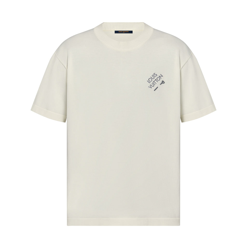 Louis Vuitton Men's Summer Embroidered Logo Round Neck Cotton Short Sleeve T-Shirt #99122