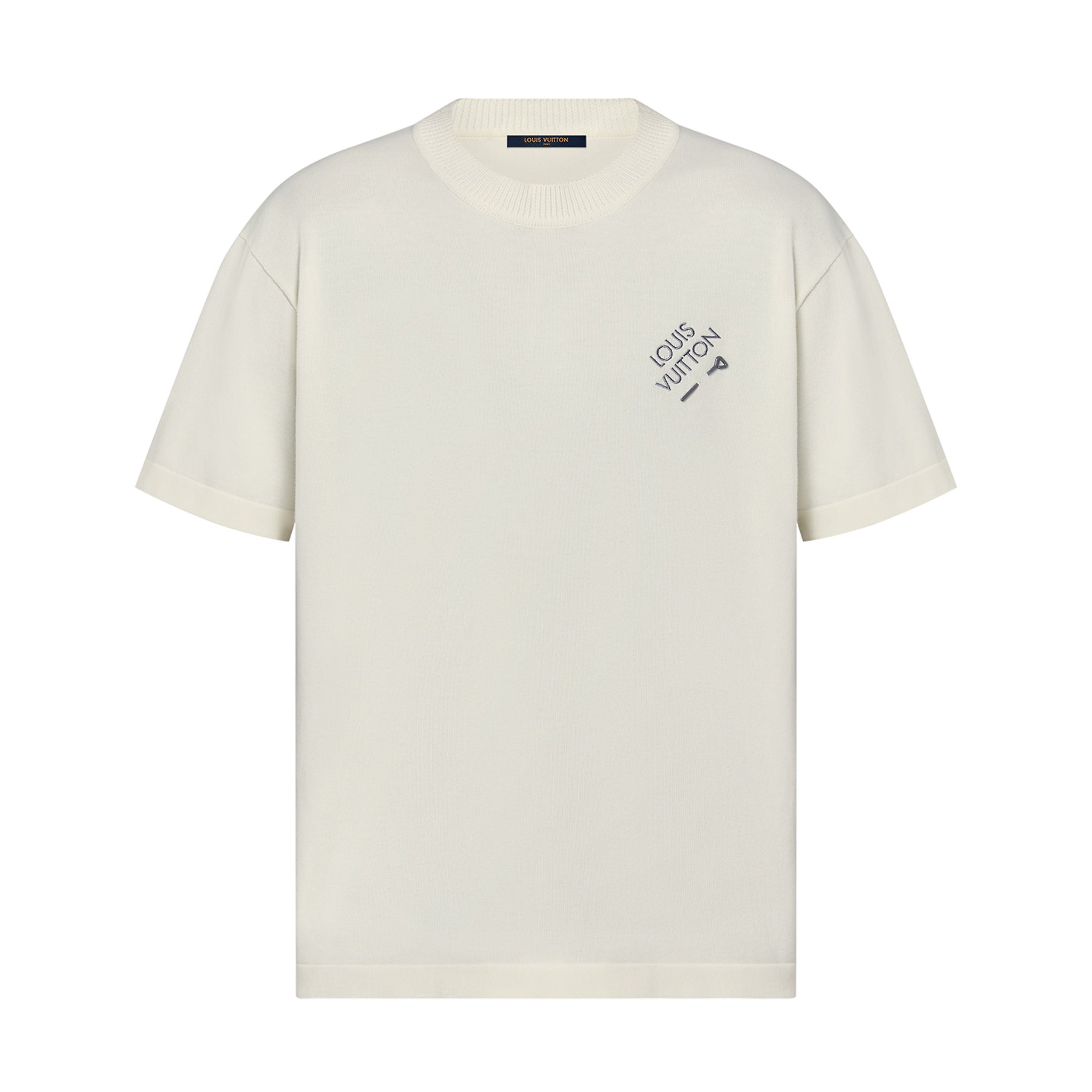 Louis Vuitton Men's Summer Embroidered Logo Round Neck Cotton Short Sleeve T-Shirt #99122
