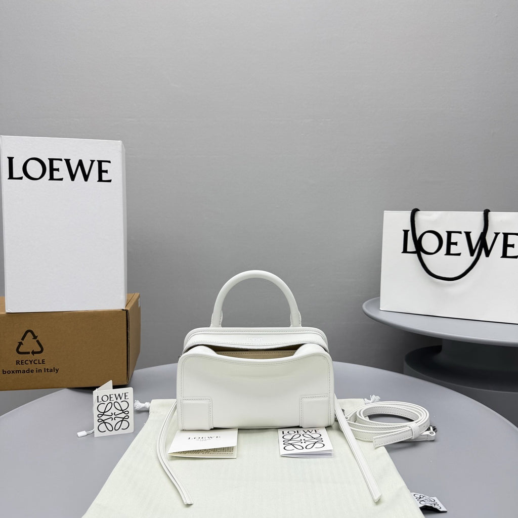 Loewe Mini Amazona 180 Handbag Shoulder Bag Crossbody Bags Minimalist Two-tone Suede Handbag Mini Square Bag A039AS4X12 #82973A