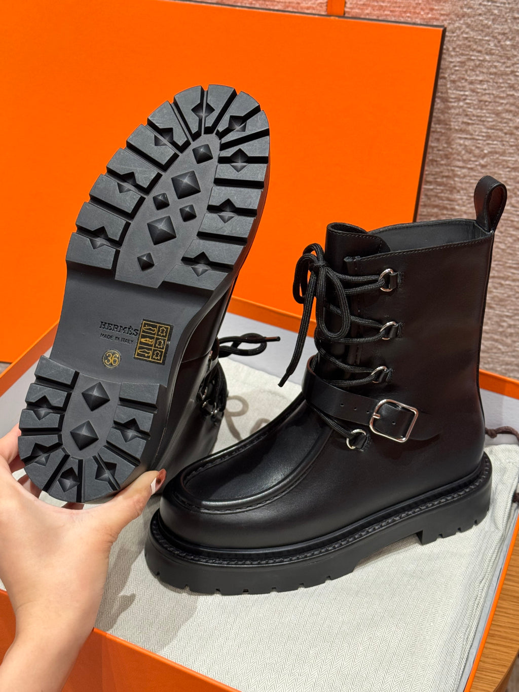 Hermès Women's Land ankle boot Black #330321