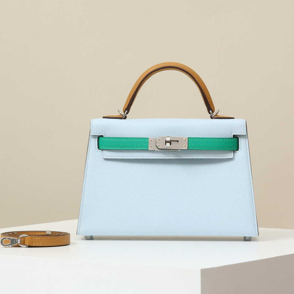 Hermes Solid Color Handbag Temperament Metal Buckle Kelly Bag Accessories Handcrafted Leather Bag From The Original Factory's Premium Custom Collection #74557