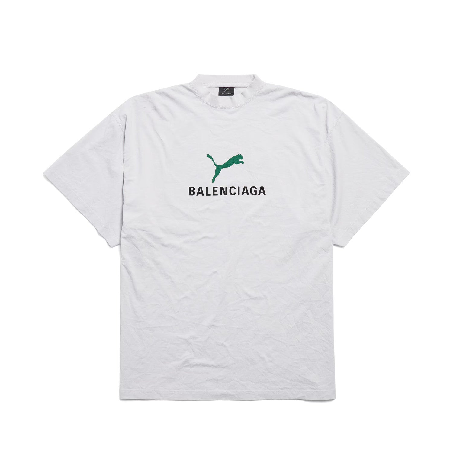 Balenciaga x Puma Men's Women's Summer Oversized Crew Neck Cotton Solid Color Short Sleeve T-Shirt #77853