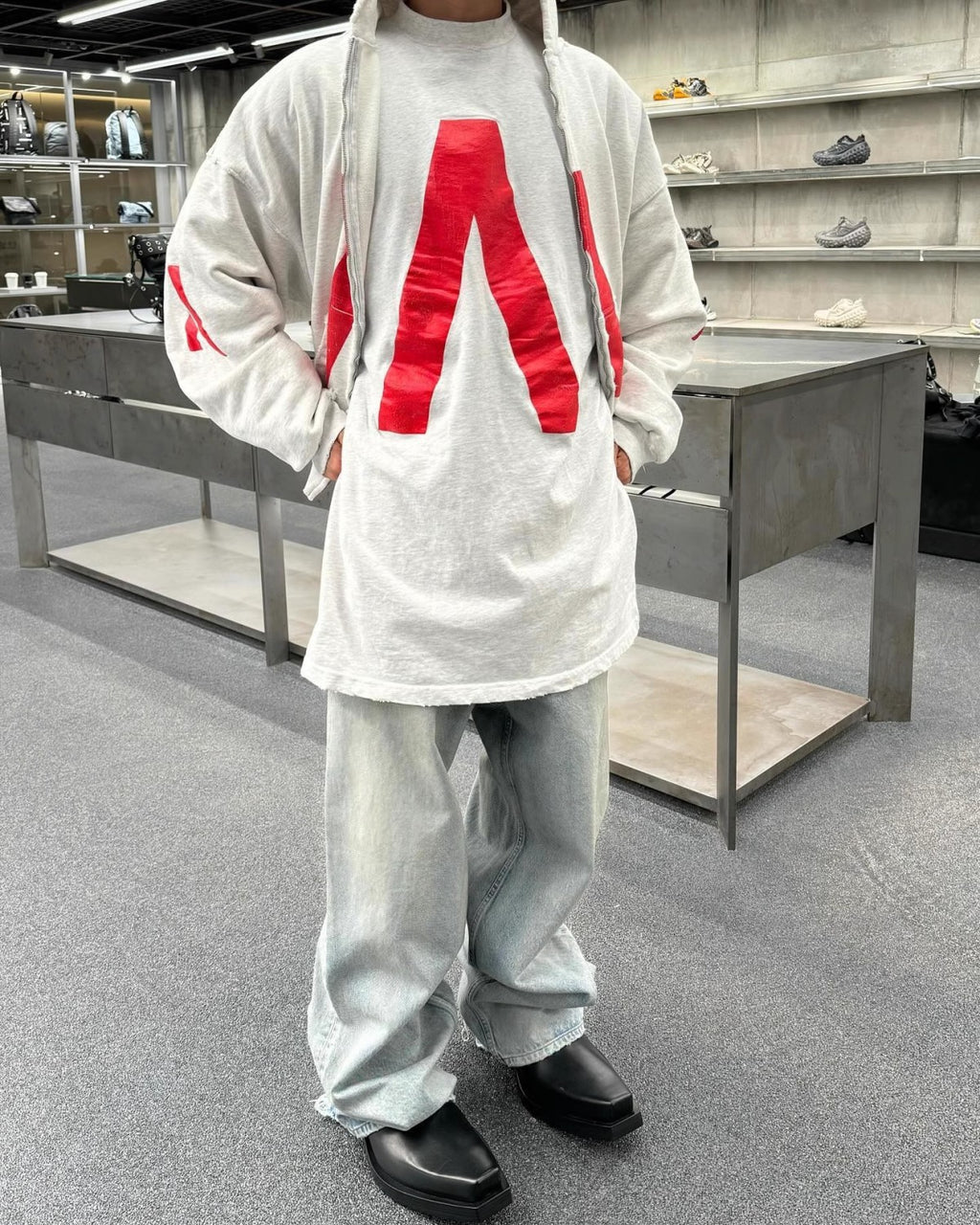 Balenciaga Men's Autumn Music Archive Series Connected Zip-up Hoodie Medium Jacket #97348