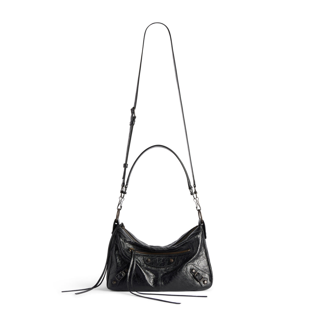 Balenciaga LE CITY MOTO Men's And Women's Fashion Classic Solid Color Zipper Closure Leather Adjustable Strap Shoulder Bag Crossbody Bag Motorcycle Bag Bags 8461882AB6Z1251 #79567